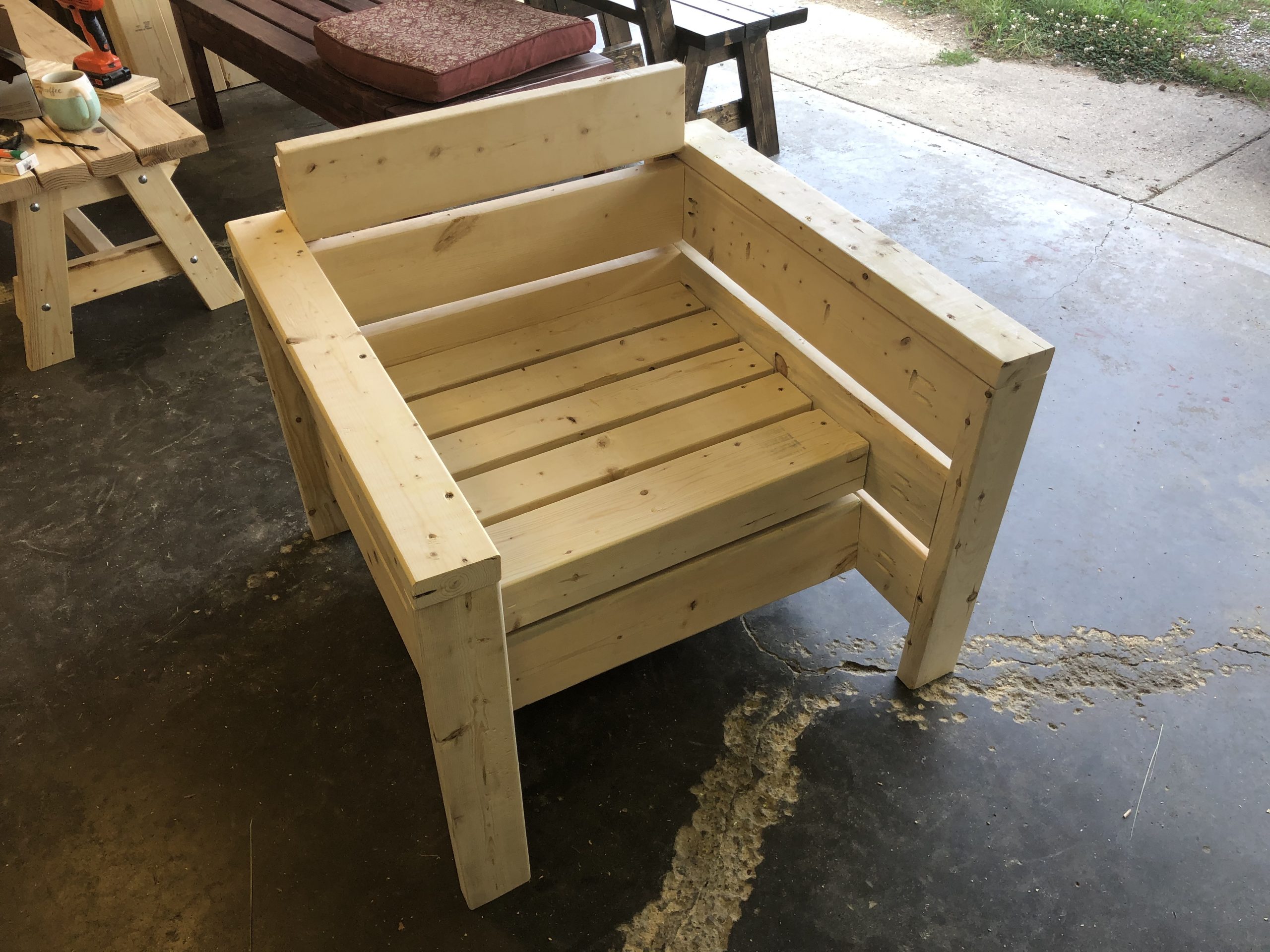 Square chair project … continued