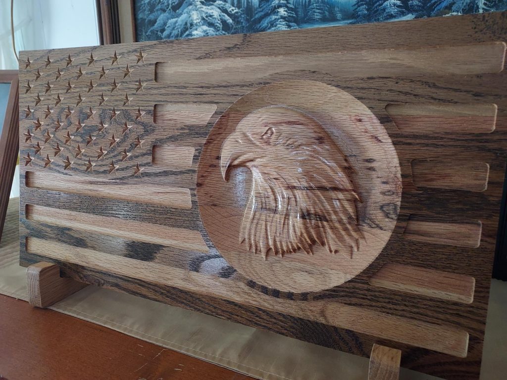 Wood Eagle Flag