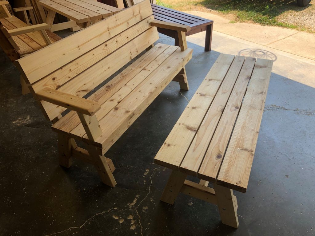 Outdoor Bench and Table